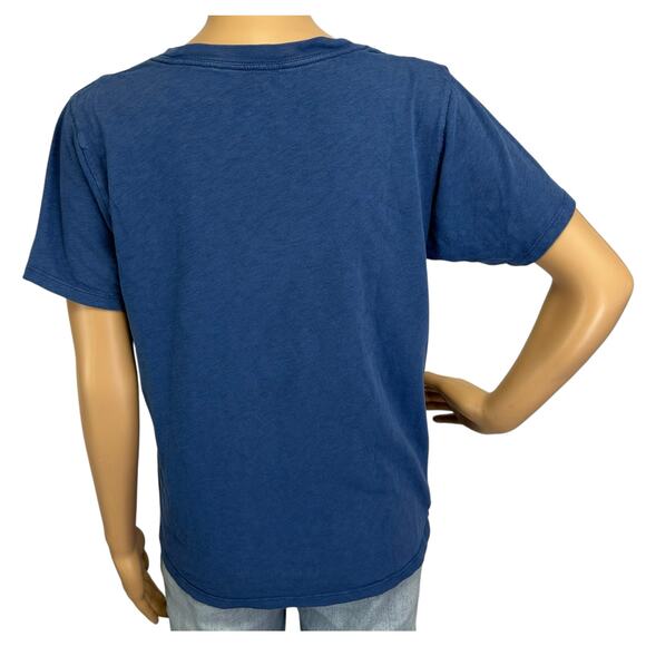 2/$30 J. Crew "Ciao Baby" Short Sleeve Cotton T-Shirt Blue AG839 Size M - Picture 7 of 13